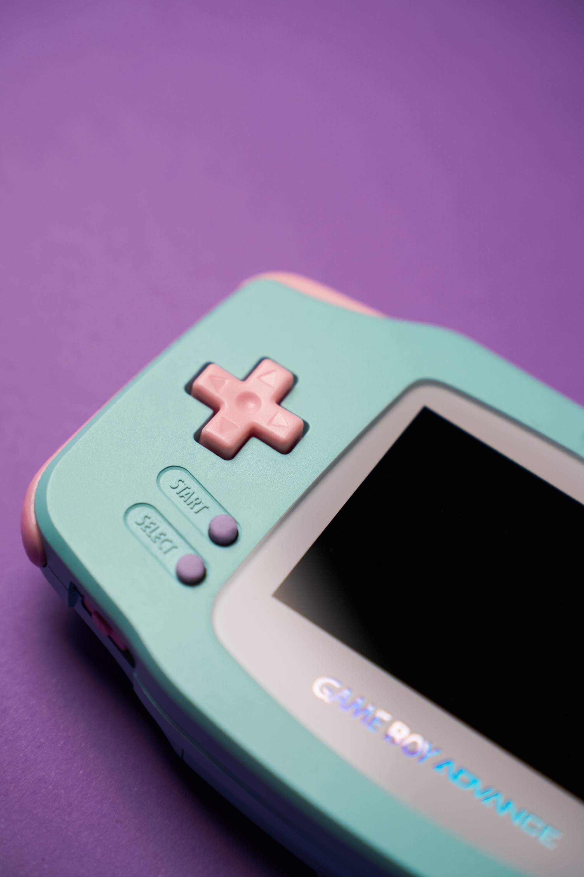 カスタムベビーブルーゲームボーイアドバンス：IPSディスプレイ、USB-C 