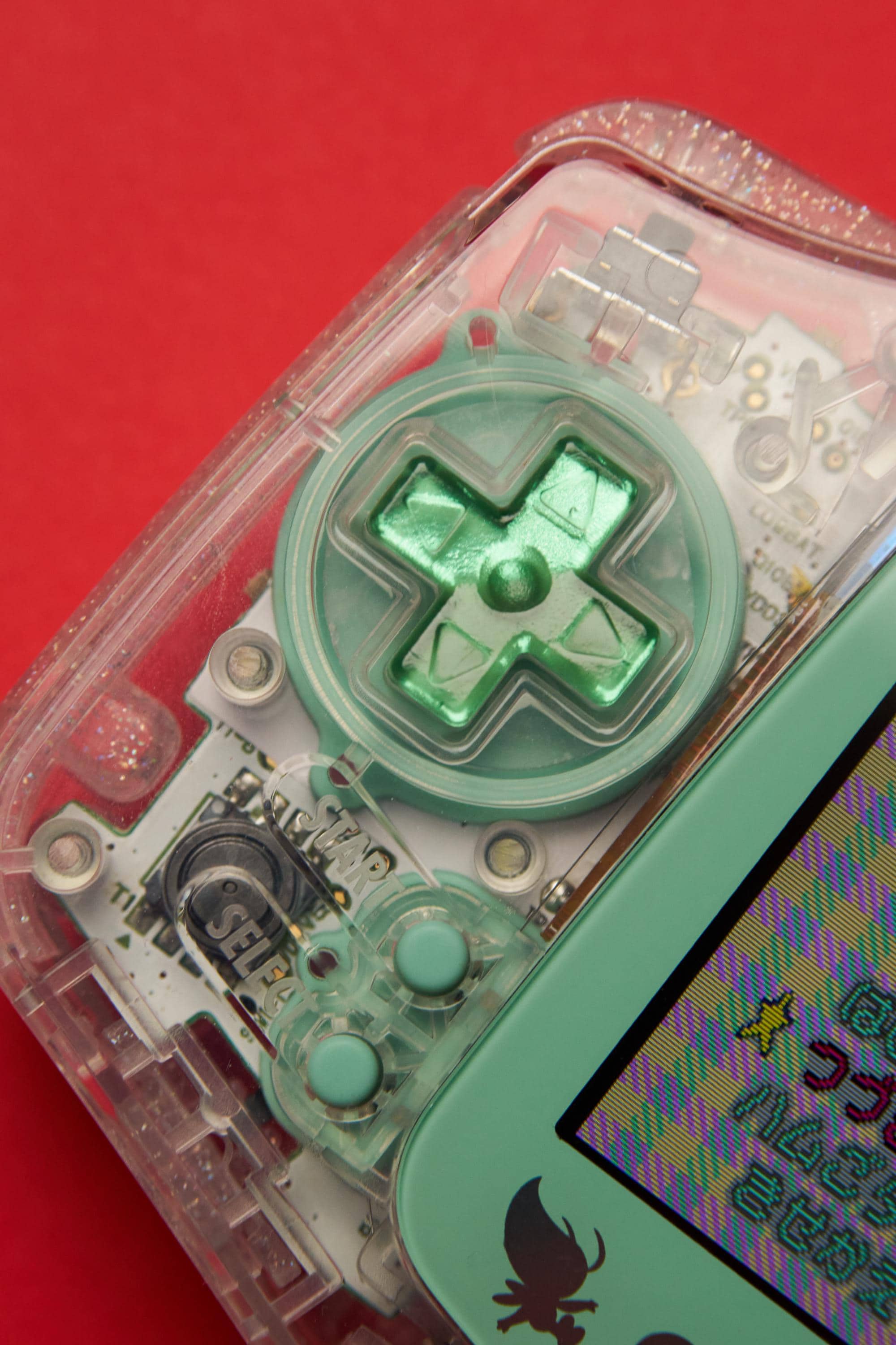 Coque + Écran Transparent Vert Fluorescent Pour Gameboy Advance (Neuf)