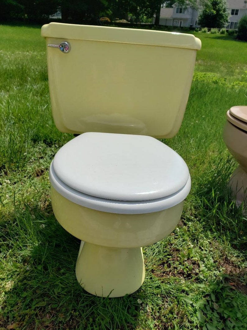 Vintage American Standard Yellow Toilet Excellent Condition Etsy
