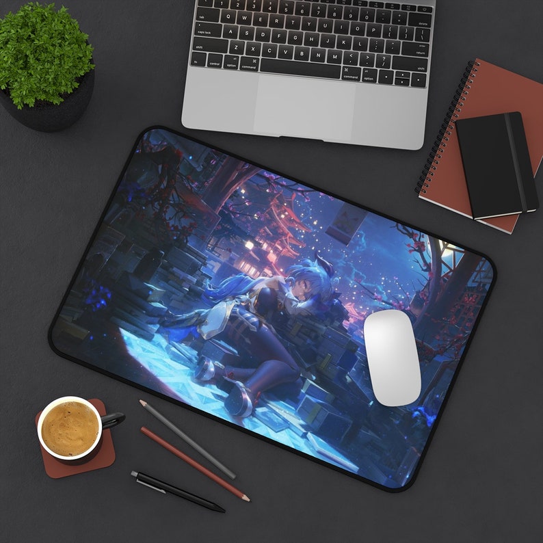 Ganyu Desk Mat Genshin Impact Genshin Impact Mousepad Etsy