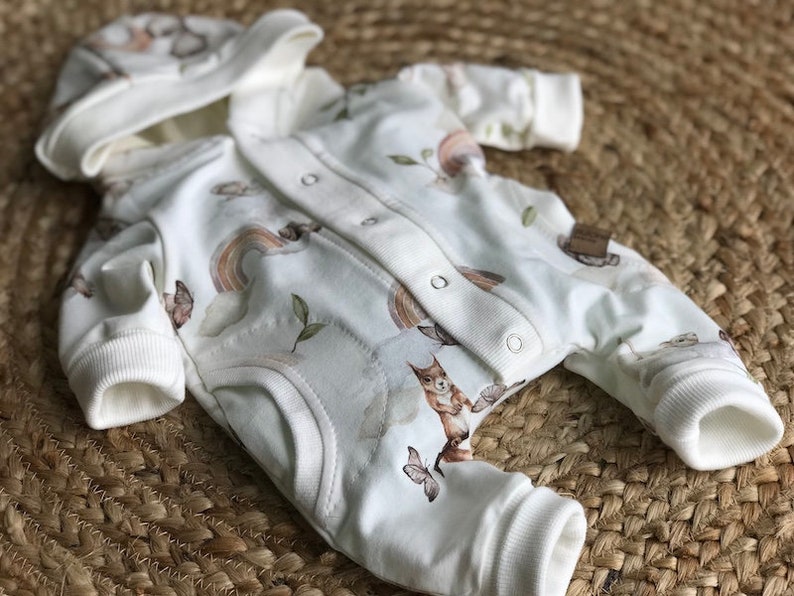 Barboteuse nouveau-né, vêtements prématurés, vêtements de poupée Reborn, tenue de retour à la maison, combinaison bébé, vêtements micro prématurés, cadeau de shower de bébé, tissu bébé image 9