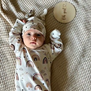 Knotted Baby Gown Etsy UK