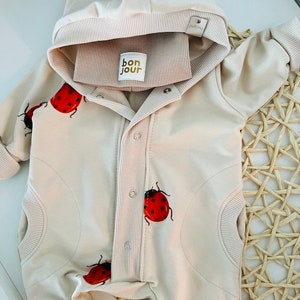 Neugeborenen Anzug, Baby Sweatshirt, Preemie Outfit, Marienkäfer Strampler, Herbst Outwear, Micro Preemie Kleidung, Coming home Outfit, Reborn doll Outfit