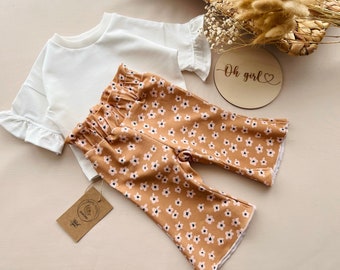 Baby Bell Bottoms, Newborn Flare Pants, Toddler Bell Pants, Preemie Girl Clothes, Coming Home Outfit, Kids Flare Pants, Boho Baby Girl Cloth