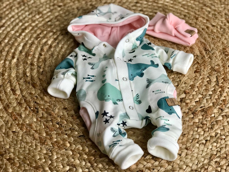 Barboteuse nouveau-né, vêtements prématurés, vêtements de poupée Reborn, tenue de retour à la maison, combinaison bébé, vêtements micro prématurés, cadeau de shower de bébé, tissu bébé image 8