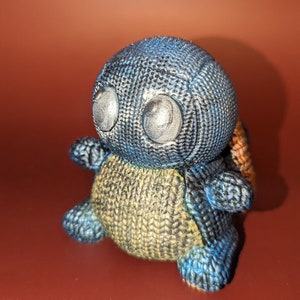 Knitted Squirtle 3D Print Replica Anime Fanart