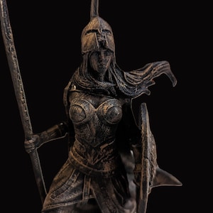 Atena 3D Drukowana Statua: Grecka Bogini Mądrości, Strategii Wojennej i Rzemiosła - Sztuka Mitologii Starożytnej