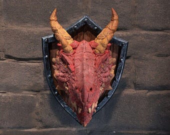 Trofeo de pared del dragón auténtico - Impresión 3D