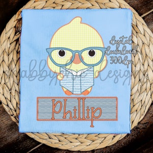 Cute back to school chicken with name plate PNG design 300DPI high resolution