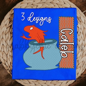 Fish characters  faux applique design PNG 300DPI high resolution