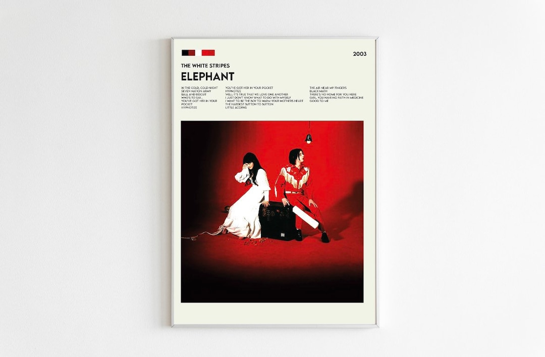The White Stripes elephant Album Art Poster Etsy