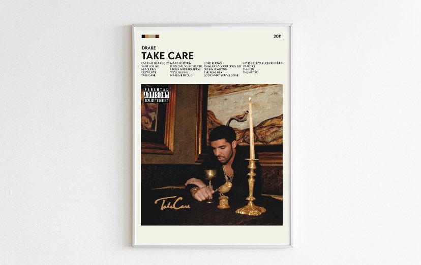Minimalist Drake Take Care Album art poster