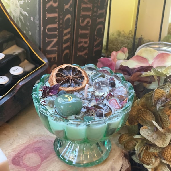 Hechizo de intención abundante con vela, brujería manifestándose