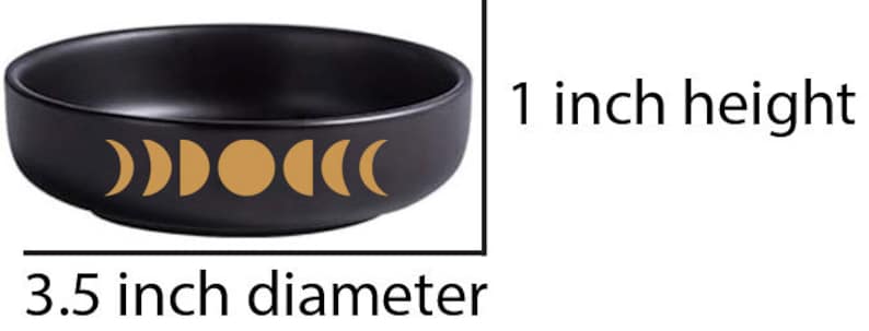 Moon Phase Trinket Bowl -Offering Bowl- Chime Candle dish- jewelry tray image 3