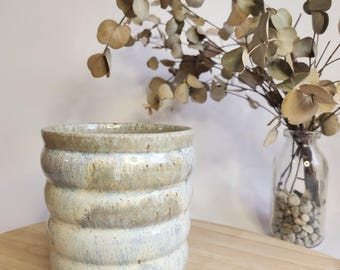 Keramikbecher Bubble Mug "Eisblume", Handgemacht