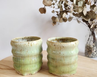 Set Espressobecher Bubble Mug "Kiwi-Traum", Handgemacht