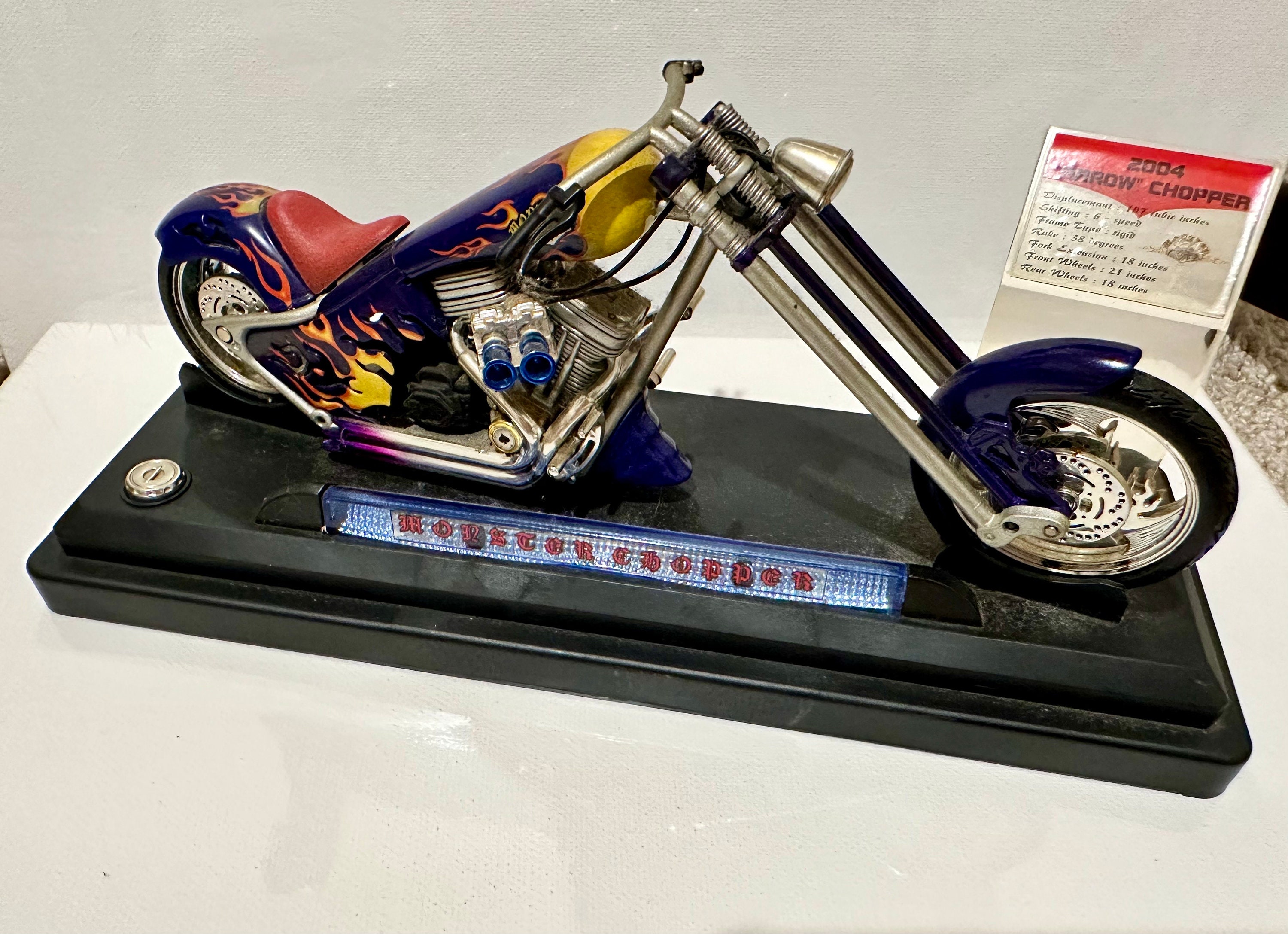 Boley Monster Chopper 2004 Works 1:12 Scale Motorcycle Display