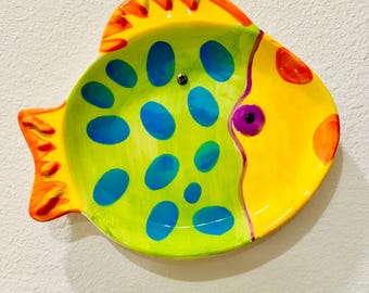 Fish Decorative plate on the wall hand painted
