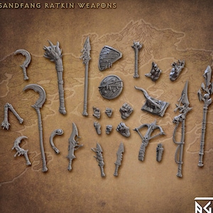 Sandfang Rat Brutes Weapons Set - Artisan Guild - 28mm / 32mm / 36mm