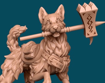 Fluffles, A Very Good Protector - Awkward Penguin’s Minis - 28mm / 32mm / 36mm
