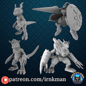 Guilmon Digivolution Line Miniatures - Irnkman&#39;s Minis