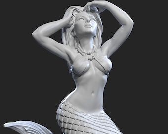 Mermaid Selindi Miniature (Standard, Topless, & Wilder Options) - Claudia's Gallery - 28mm / 32mm / 36mm / 75mm
