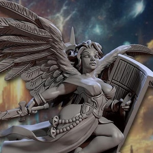 Seraphina, Light of Valor Miniature (Standard & NSFW Variations) - Artisan Guild - 28mm / 32mm / 36mm