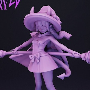 Plum, Tiefling Witch Girl - Lavender Devilry - 28mm / 32mm / 36mm / 200mm