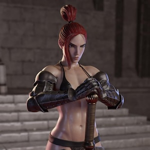 Captain Rhea Miniature (2 Variations including NSFW) - QB Works - 28mm / 32mm / 36mm / 75mm