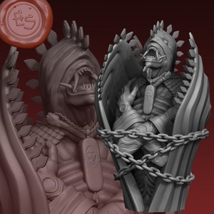 Animaminiatuur - 28 mm / 32 mm / 36 mm / 75 mm - Ethan Savage Studios - Ongeverfd met hars bedrukt figuur voor D&D, TTRPG's en bordspellen