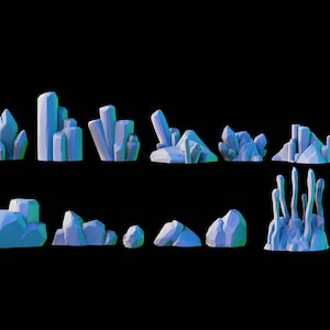 Rocks & Crystals Scatter Terrain - Robert Sculpting - 25mm / 32mm / 36mm