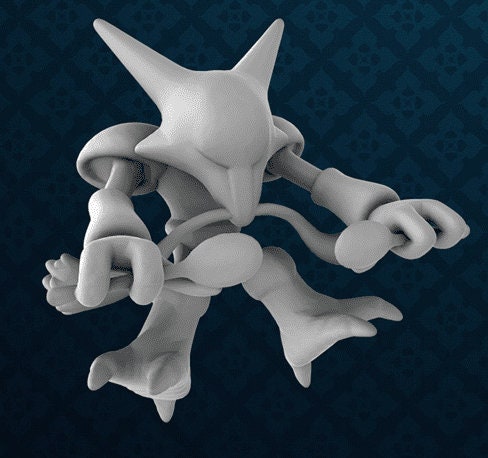 Pokemon - Alakazam with 2 poses 3D model 3D printable