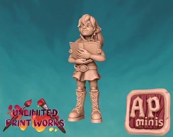 Hadrey, Halfling Warlock Miniature - 28mm / 32mm / 36mm - Awkward Penguin Minis - Resin Printed Figure for D&D, Daggerheart, and Painting