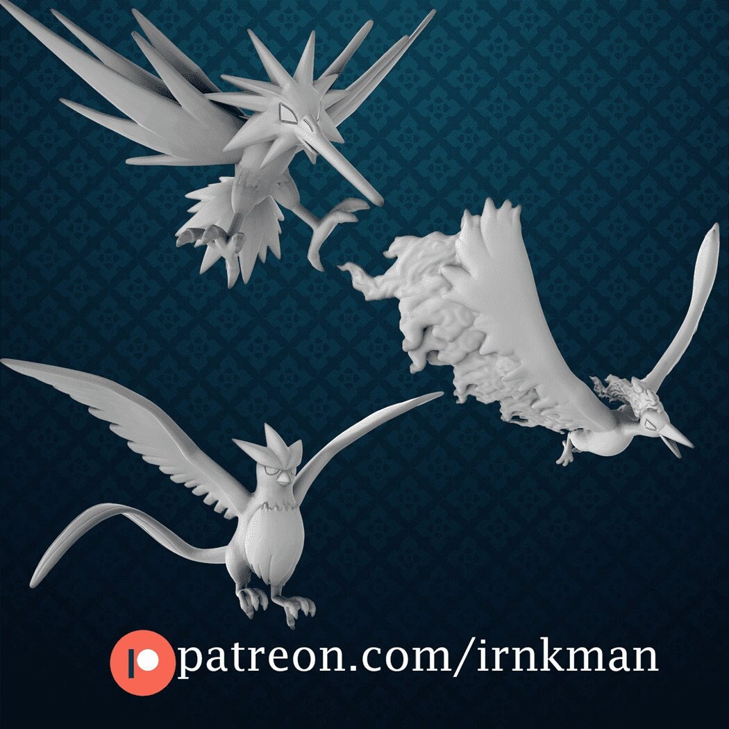 Pokemon - Galarian Articuno with cuts and as a whole 3D model 3D printable