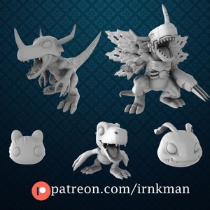 Greymon Digivolution Line Miniatures - Irnkman&#39;s Minis