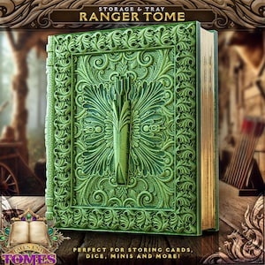 Ranger Tome Dice and Card Storage Tray / Deck Box for D&D, Magic the Gathering, Lorcana, and more! - FatesEnd