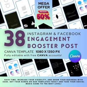 Instagram Post, Canva Template, Social Media Post, Engagement booster, mental health, coaching template, Life coaches, infographic post