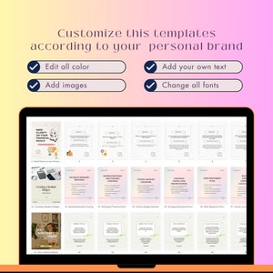 Financial Advisor Instagram Post Bundle: 200 Editable Canva Template ...