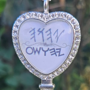 Virtuous Creationz Silver YHWH Over The Messiah HEART Pendant Chain Necklace