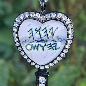 Virtuous Creationz Black YHWH Over The Messiah HEART Pendant Chain Necklace