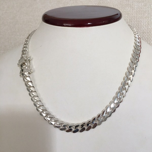 7mm 18inch 999 pure solid hand made cuban link