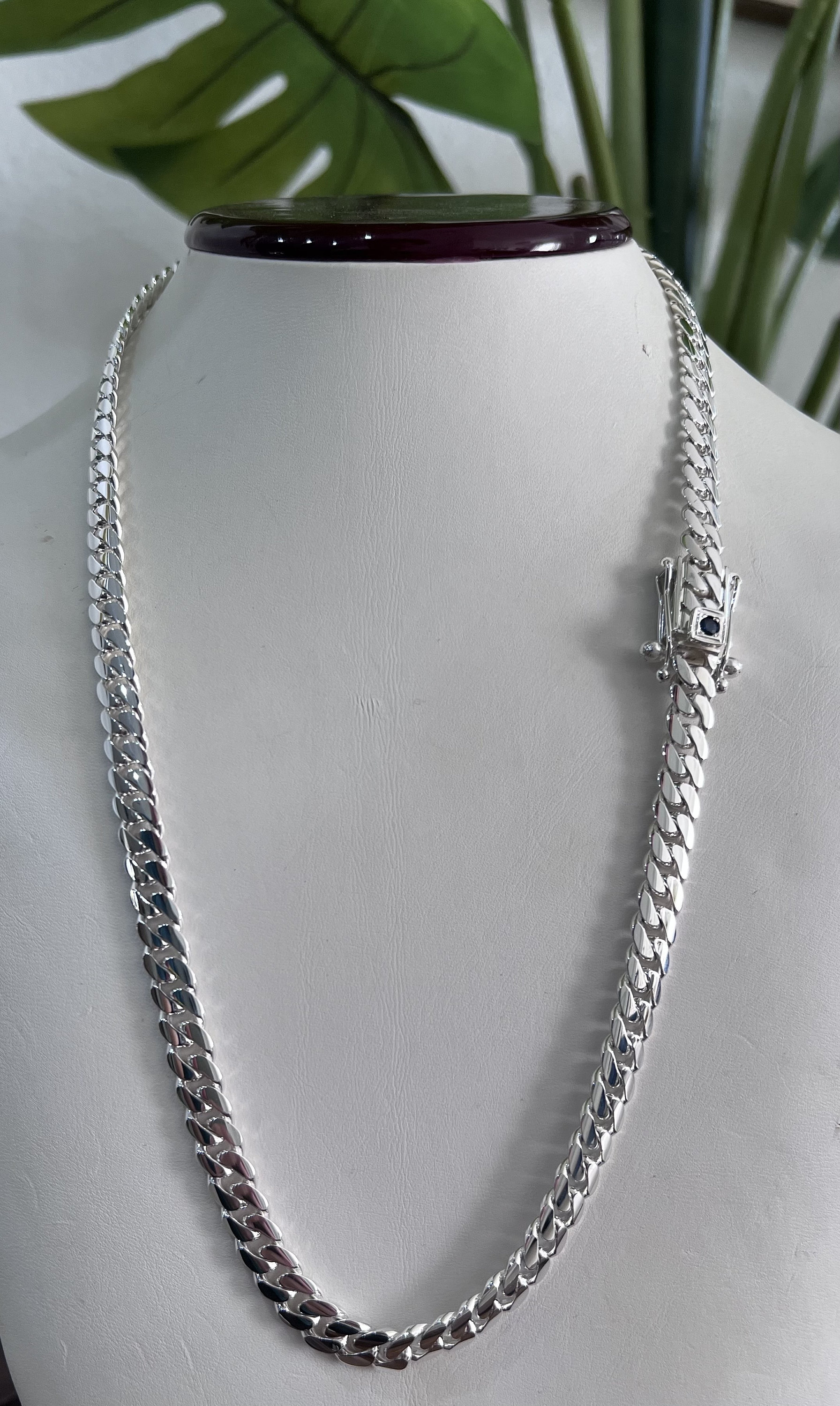 8mm 26inch 999 Pure Solid Silver Hand Made Cuban Link Chain With