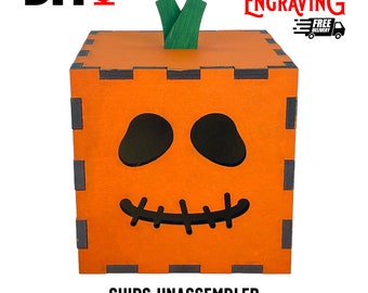 Halloween DIY Square Pumpkin Paint Kit, Paint Kit for Kids, DIY Paint Kit, DIY Halloween Decoration, Halloween Activity, Pumpkin Paint Kit