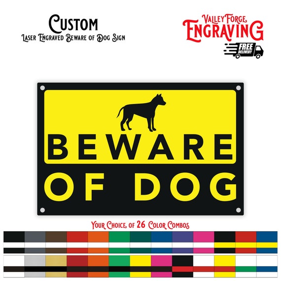 Custom Indoor/Outdoor Acrylic Sign, Beware of Dog Pitbull, Beware of Dogs Sign for Gate, Dog Warning Sign, Personalized Waterproof Signs
