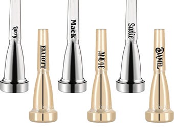 Custom Personalized Trumpet Bullet Mouthpiece, Eastrock Silver or Gold 1.5C 3C 5C 7C, Trumpet Gift Ideas, Band Gift Ideas, Laser Engraved