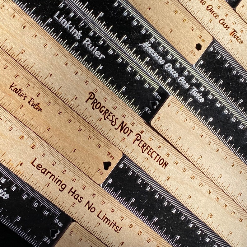 Personalized Rulers | 6 Inch or 12 Inch Wood or Acrylic Rulers | Great ...