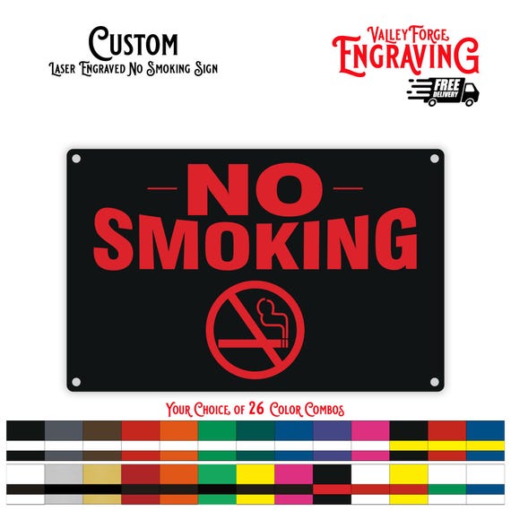 Custom Indoor/Outdoor Acrylic Sign, No Smoking, Smoking Not Allowed,  NO SMOKING Business Sign, Personalized Waterproof Signs