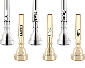 Custom Personalized Trumpet Mouthpiece, Eastrock Silver or Gold 1.5C 3C 5C 7C, Trumpet Gift Ideas, Band Gift Ideas, Laser Engraved Name/Text