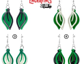 Acrylic Aspen Leaf Earrings, Hypoallergenic Dangle Earrings