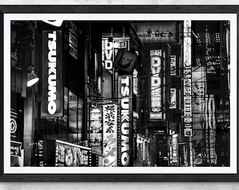 Foto de luces de Tokio, fotografía de Tokio, cartel de Tokio, impresión de Tokio, arte de pared de Tokio, impresión de fotos de Tokio, cartel de Japón, impresión de Japón